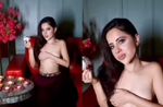 Urfi Javed goes topless and eat laddoos, greets her fans ’Happy Diwali’, Watch
